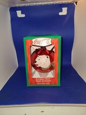 Kurt Adler Coca Cola Polar Bear European Style Glass Christmas Tree Ornament