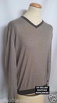 $450 BOSS Hugo Boss Mens Long Sleeve Shirt Silk/Linen NWT Size Large 