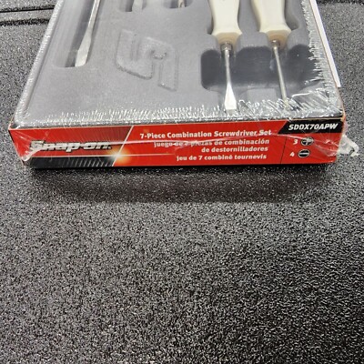 Snap-on Tools USA NEW 7pc PEARL WHITE Combination Screwdriver Set