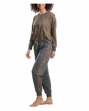 NEW Splendid Women's 2 Piece Long Sleeve  Jogger Pants Pajama Set Medium
