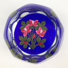 Perthshire 2000D Faceted Bouquet Lampwork Flower Buds Floral Vintage Paperweight