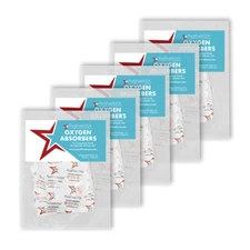 PackFreshUSA 200cc Oxygen Absorber Compartment Packs  Food-Grade Non-Toxic