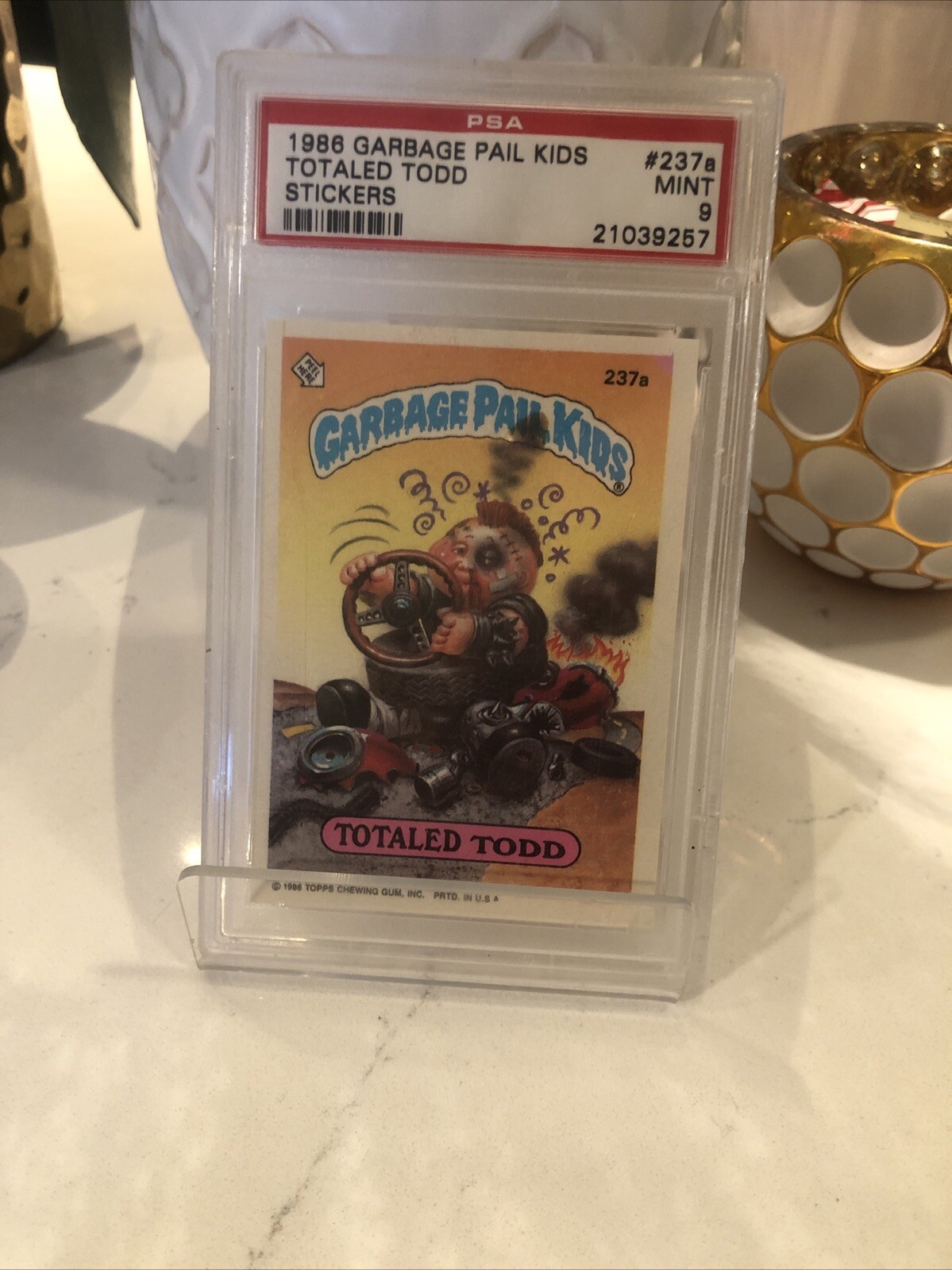 1986 Garbage Pail Kids OS6 Total Todd PSA 9 Mint GPK Series 6 Vintage Trading Card