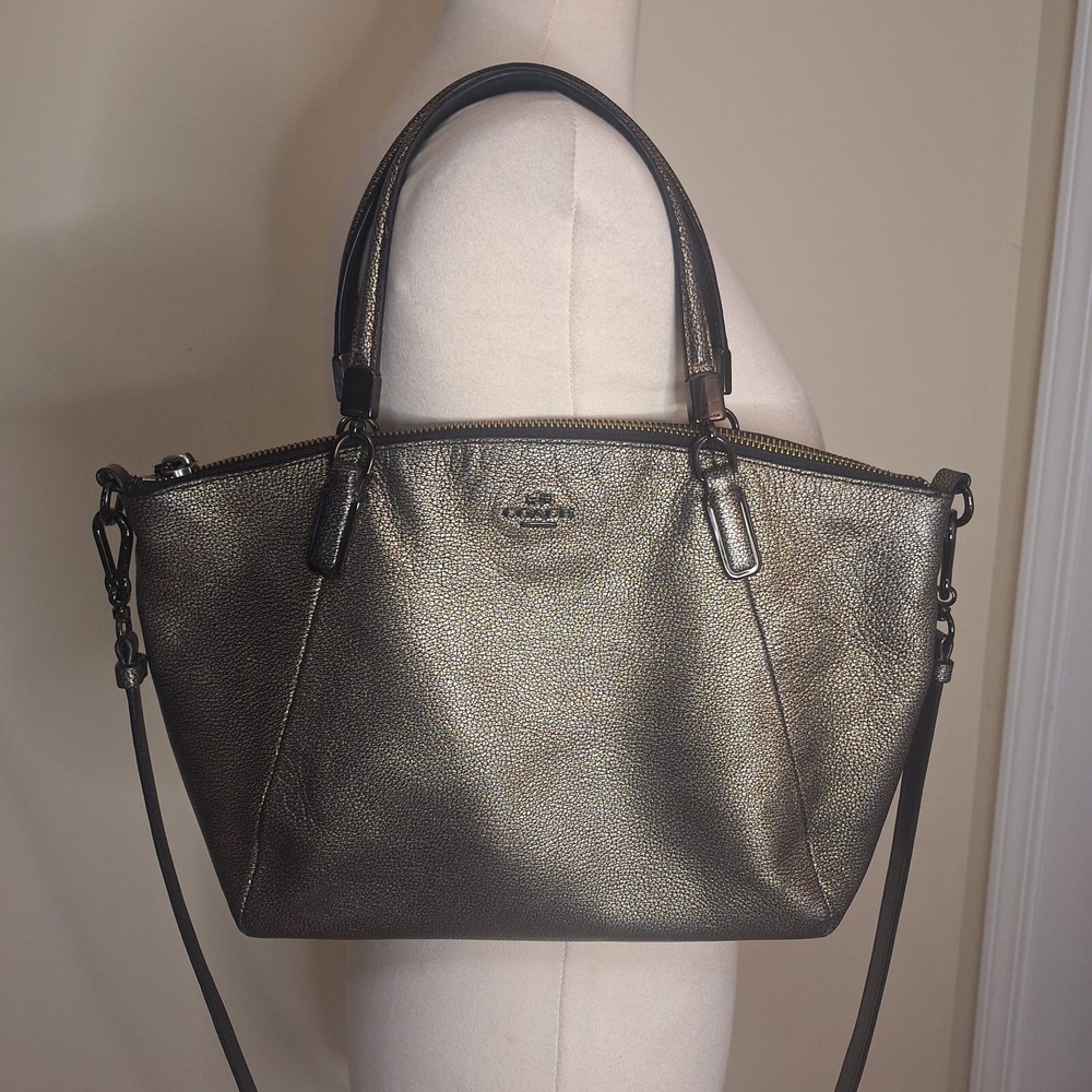 Coach F33736 Metallic Small Kelsey Convertible Satchel