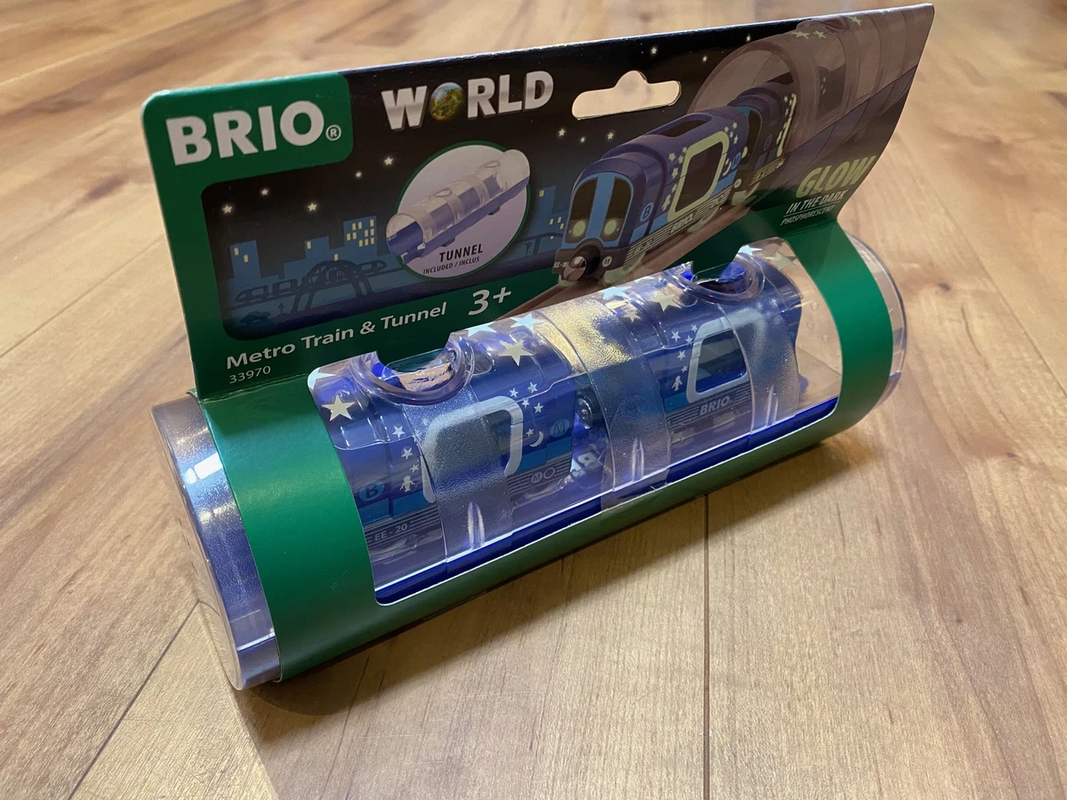 BRIO WORLD Metro Train & Tunnel [Wooden Rail Toy] 33970 Glow In The Dark