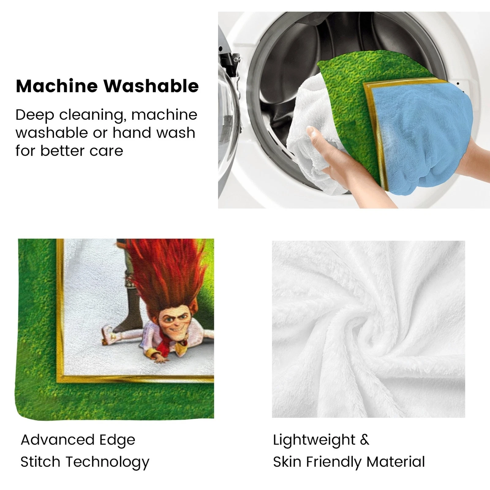 Shrek Blanket Soft Bed Sofa Birthday Gift Cartoon for Kids