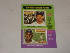 1975 Topps Baseball 1956 MVPs #194 Mickey Mantle Don Newcombe