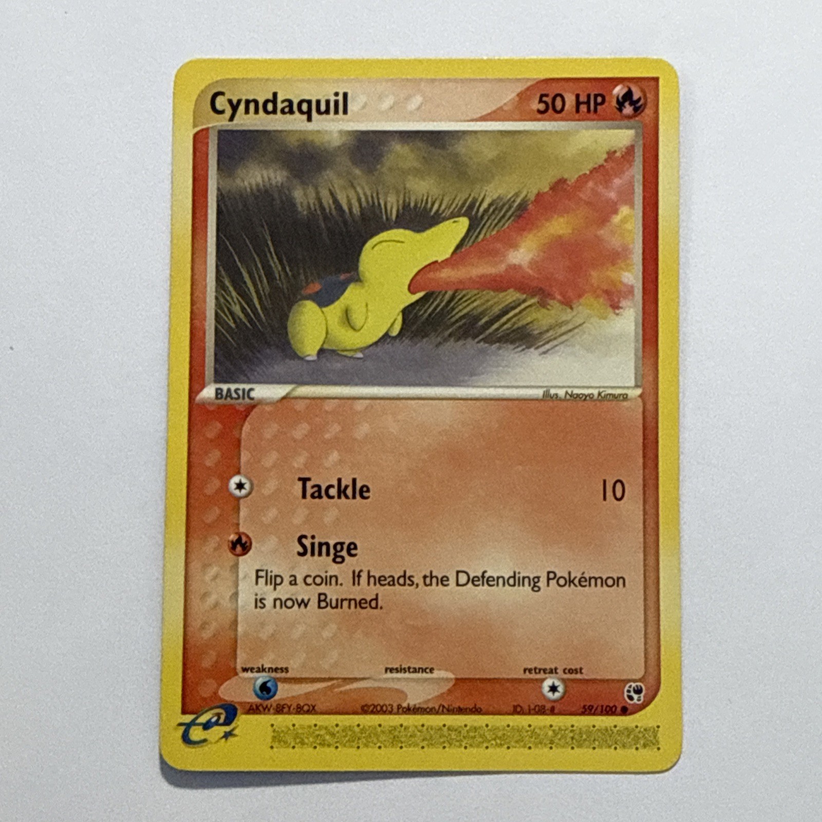 Cyndaquil 59/100 Sandstorm Regular Pokemon NM