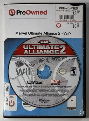 Marvel: Ultimate Alliance 2 (Nintendo Wii, 2009) DISC ONLY - TESTED WORKS