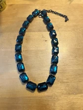 Joan Rivers Green Gemstone 16” Necklace With Lobster Clasp 7269