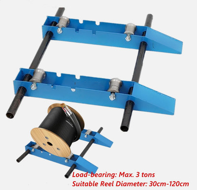 Cable Drum Roller Stand Adjustable Cable Reel Dispenser for Industrial Wire Axle