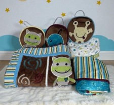 CoCaLo Peek-a-Boo Monsters 7-Pc Crib Bedding Set Rare HTF Complete w/ Bag