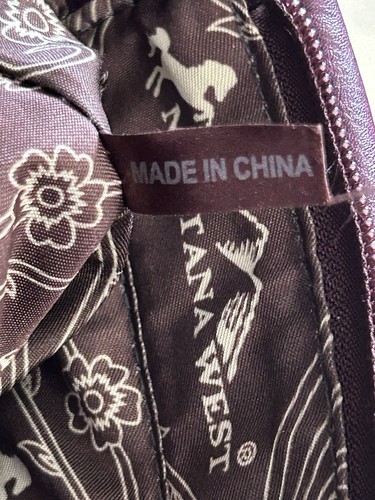 montana west concealed carry purse Vegan Leather Studded Purple/wine Rhinestone - Picture 14 of 14