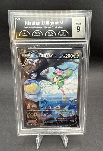Pokémon Hisuian Lilligant V Astral Radiance 163/189, PCG 9.0 Mint