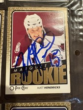 Matt Hendricks Signed 2009/10 OPC O-PEE-CHEE Marquess Rookie RC Auto Card Wow!