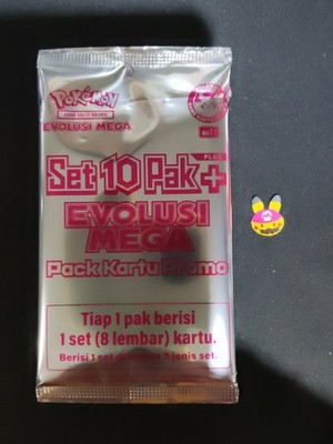 Pokemon Mega Evolution Promo Pack Set Plus Reverse Foil Stamped Indonesia