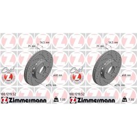 2X Zimmermann Sport Z Bremsscheiben 276Mm Gelocht Vorne Passend FüR Audi 80 Cabr