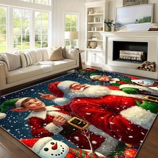 Limited Edition Christmas Mat, Velvet 850gm , Non-Slip and Machine Washable with