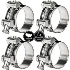 T-Bolt Hose Clamps, Adjust Tube Clamps 23-25Mm 304 Stainless Steel Heavy