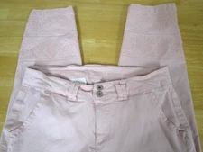 Jag Jeans Womens Cropped Pants Size 10 Classic Fit Embroidered Leg