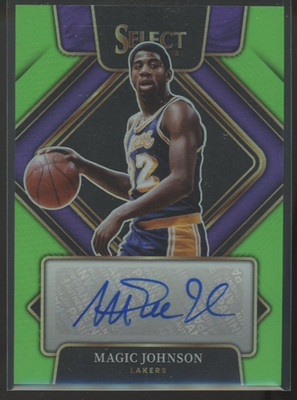 2021-22 Panini Select Magic Johnson #SG-MJN Autograph /99 Los Angeles Lakers
