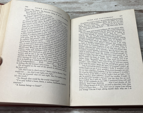 Vintage Crime and Punishment by Fyodor Dostoyevsky 1942 Cloth Hardcover Volume 2 - Picture 12 of 17