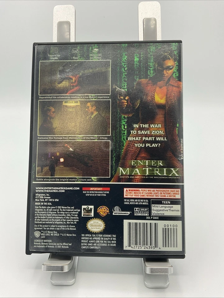 Enter the Matrix (Nintendo GameCube, 2003) C.I.B. Blockbuster Case - Image 2 of 4