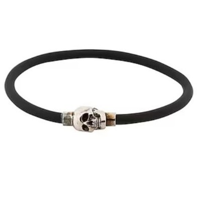 Alexander McQueen Rubber Skull Bracelet Black | eBay