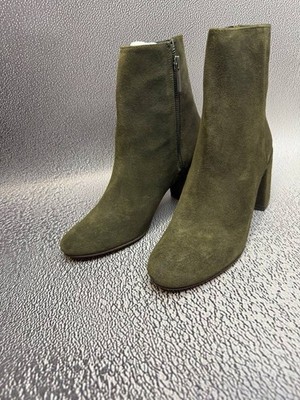 Neu Thursday Boot Company Damen-Bootie grün Wildleder hoher Absatz Größe 7