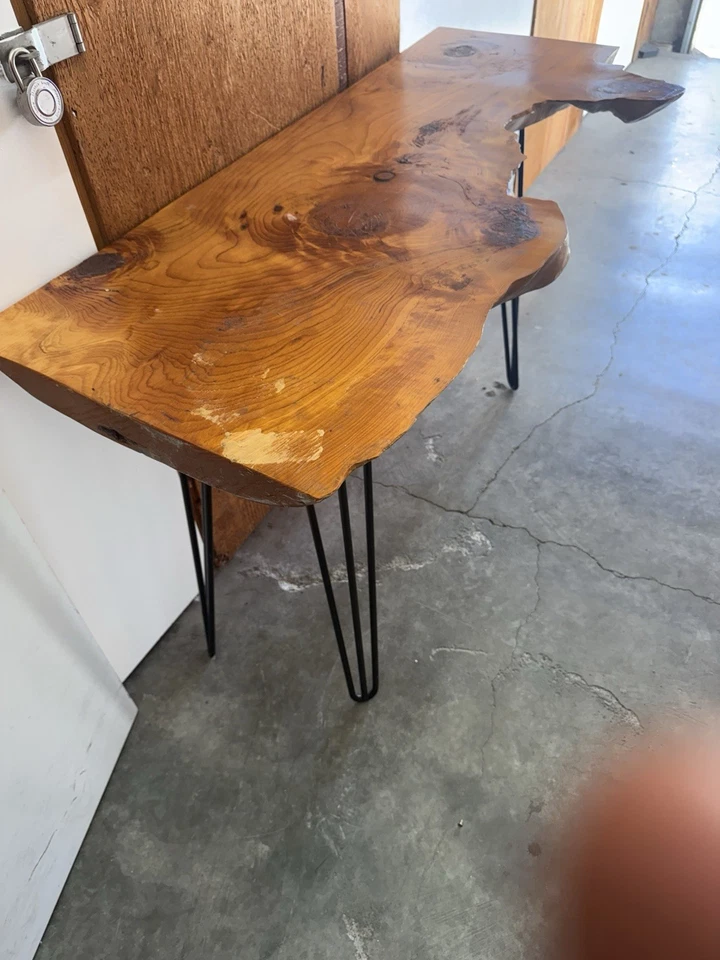 Finished And Stained Live Edge Walnut Wood Desk-console Table Tv Stand- - Image 2 of 4