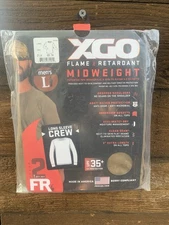 XGO Flame Retardant Phase 2 Base Top Shirt Crew Lightweight Tan FR UPF+25 New