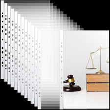 200-Pack 8.5"x14" Legal Size Heavyweight Clear Sheet Protectors, 11-Hole for 3