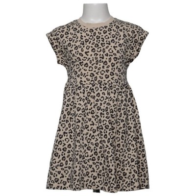 Dunnes Stores, Kleid, Größe: 116, Beige/Schwarz, Baumwolle, Leopard #HbQ
