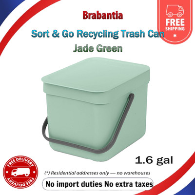 Brabantia Sort Go Compost Bin 1.6 Gal Jade Green Kitchen Food Waste Pail