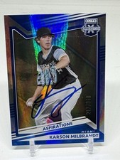 2022 Elite Extra Edition Karson Milbrandt #85 /349 Blue Miami Marlins SIGNED