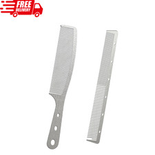 2 Pcs Metal Comb Fine Tooth Stainless Steel Comb Set Professional