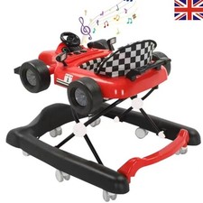 Baby Walker Foldable Activity Push Walker with Adjustable Height & Speed UK