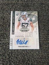 2014 Panini Rookie Ticket Trevor Reilly Autographed Card Jets. rookie card picture