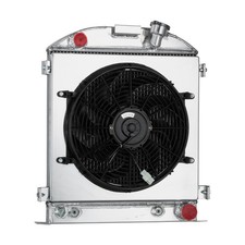 4 Row Aluminum Radiator Shroud Fan For 1938 Ford Model 85 30 31 38