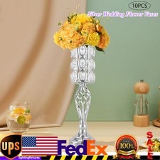 10 PIEZAS Jarrones de Plata Centros de Boda Soporte de Flores Mesa Decoración Florero