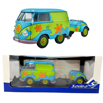 Solido Scooby-Doo Kool Kombi Mystery Machine Van & Trailer 1:18 Diecast