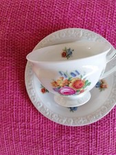TOP Rosenthal 1 tazza da tè e caffè + piattino Maria colorata - bouquet di fiori - 2 x da