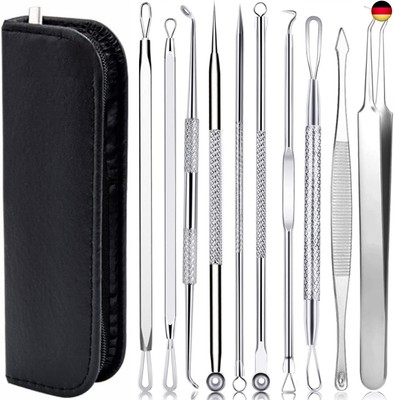 AIBEE Blackhead Remover Comedone Squeezer Set ? 10 Pieces Blackhead Remover