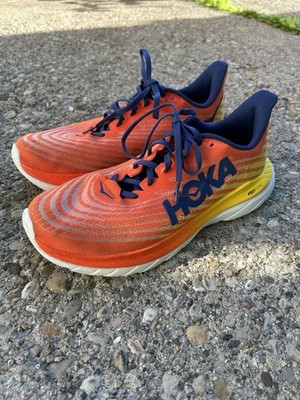 Hoka Mach 5 Flame/Dandelion Men's Size 10.5 D Orange Yellow