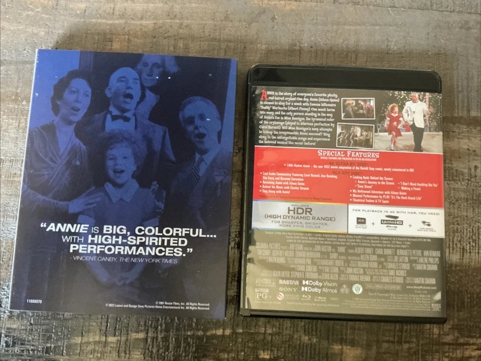 Annie (4K UHD/Blu-ray) Albert Finney 1982 w/Slipcover - Image 2 of 3