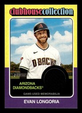 2024 Topps HERITAGE EVAN LONGORIA CLUBHOUSE COLLECTION RELIC DIAMONDBACKS BLACK