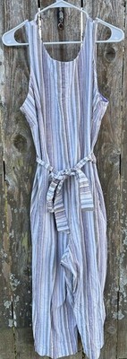 ViVi by Violet Weekend Jumpsuit Size 18 Sleeveless Zip One Piece Romper Stripes