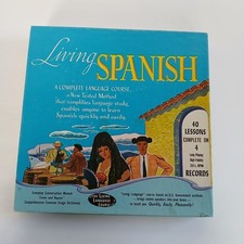 Living Spanish A Complete Language Course 40 Lessons 4-33 1/3 Records, Books1968