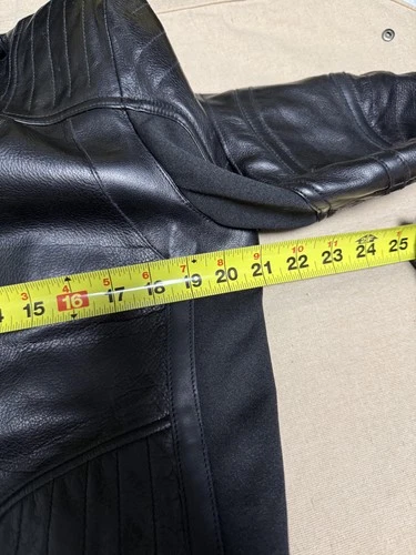 Bally Leather Jacket Mens 42 Black Made in Italy Moto Biker Zip Cuffs Lampo image 13