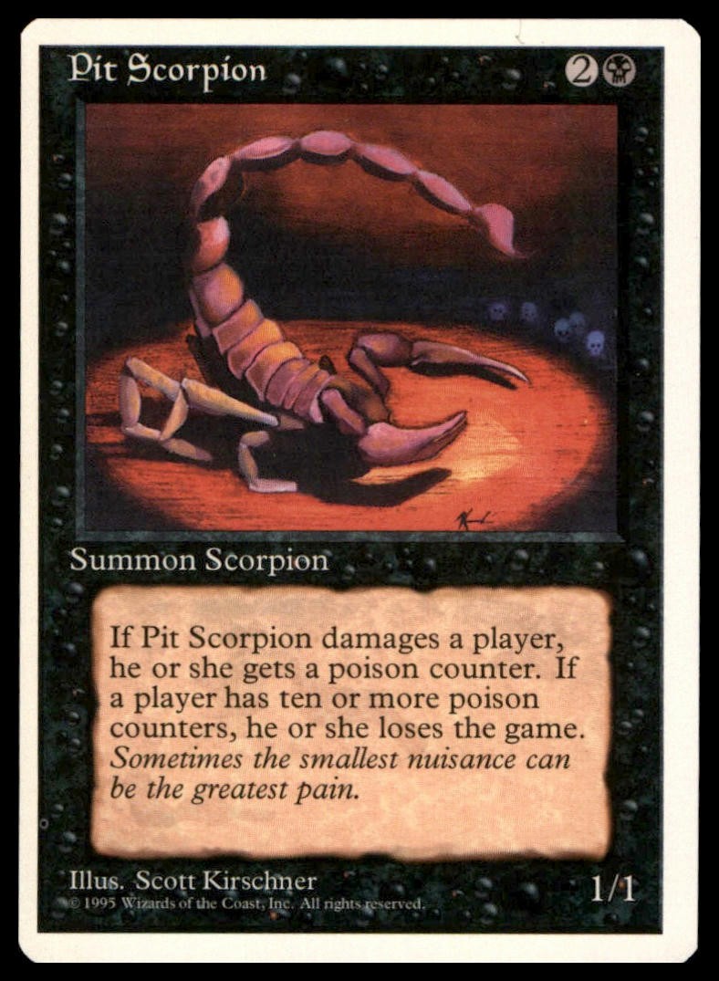 Pit Scorpion Common Fourth Edition Magic: The Gathering Lightly Played